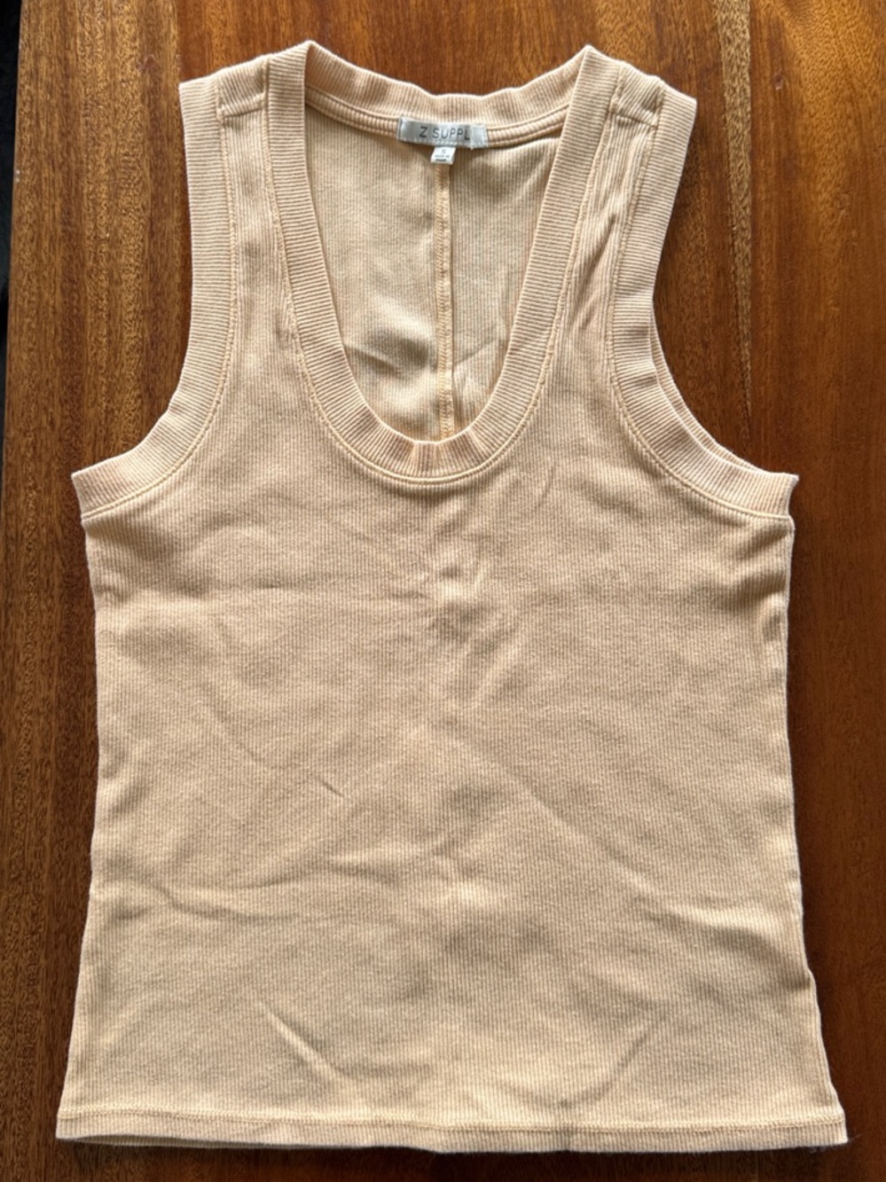 Z Supply Ribbed Scoop Neck Tank in Light Yellow